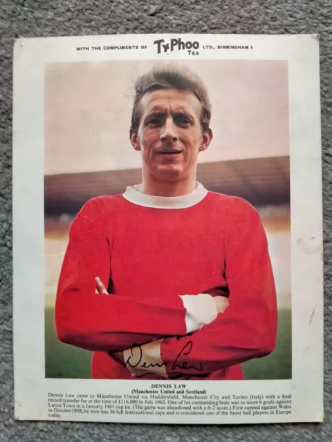 Denis Law Man United Typhoo Premium Issue Card International Football Stars 1967