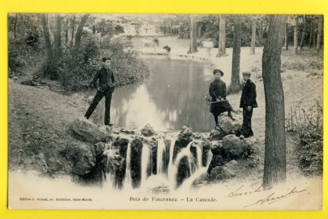 cpa FRANCE 75 - PARIS Bois de Vincennes La CASCADE à Maurice AMANDRY au 1er BCP