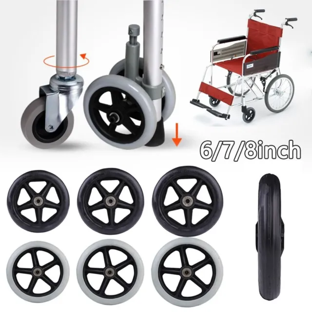Trolley Caster Shoppin Cart Wheels Wheelchair Caster Solid Tire Wheel