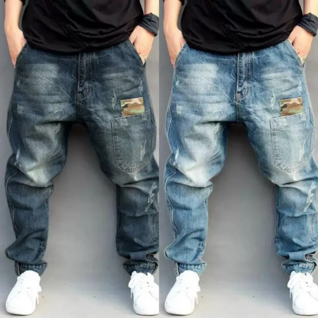 MEN'S DENIM DROP CROTCH PANTS TRENDFIELD SPRING/FALL