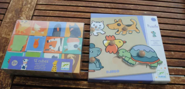 Puzzle En Bois Et Cube  De Marque Djeco  Pour Jeunes Enfants