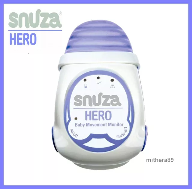 SNUZA HERO Baby Movement Monitor CORDLESS PORTABLE Breathing Sensor Nappy Alarm. 2