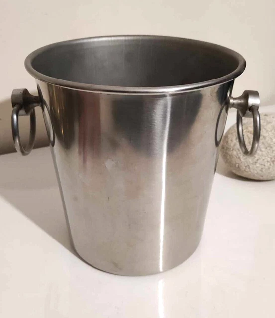 Seau à glaçon Jean Couzon inox années 70 | Selency