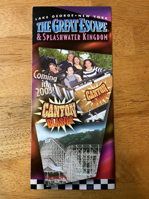 2003 Six Flags The Great Escape Park Brochure