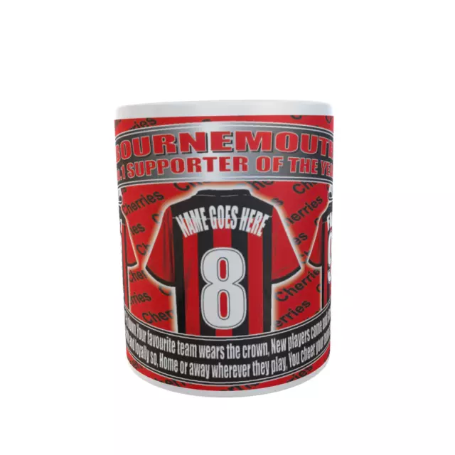 Personalised No1 Fan YOUR FOOTBALL TEAM & NAME Club Ceramic Tea Coffee Mug Gift