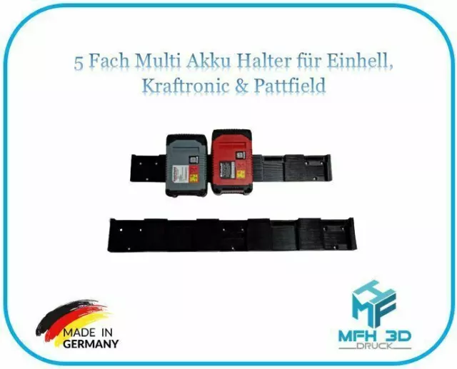 Multi Einhell Akku 5x Akkuhalter Wandhalter Halterung für 18V Akku's