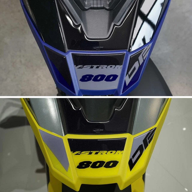 Autocollant Résine Réservoir Moto Autocollants 3D Réservoir Suzuki V-Strom 800DE 2023 - Jaune - Made In Italy Autocollant Moto Jaune