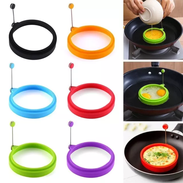 Silicone Omelette Fried Egg Molds Breakfast Frying Egg Mould Egg Pancake Ring