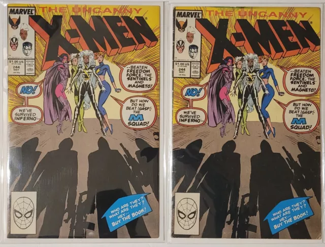 UNCANNY X-MEN #244 VF/NM + READER COPY MARVEL COMICS 1st JUBILEE