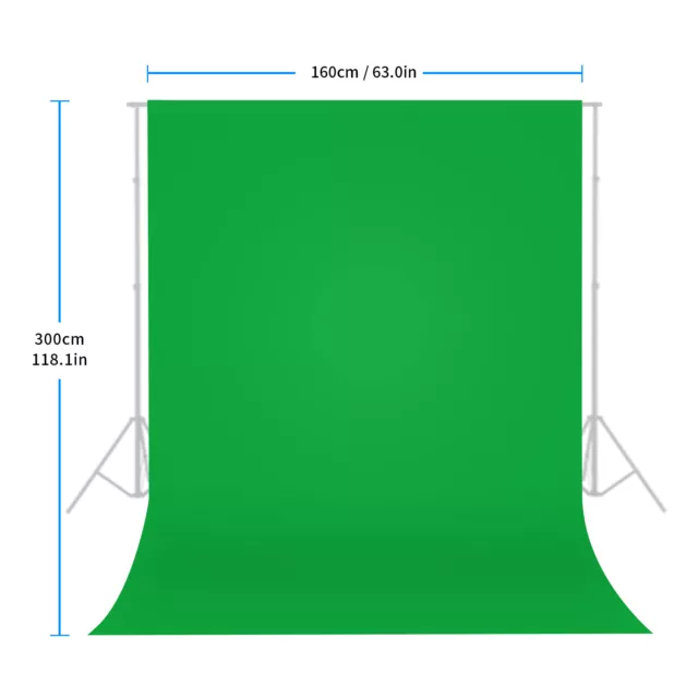 10FT Green Screen Backdrop Chroma key Background Fabric Photography Studio 3