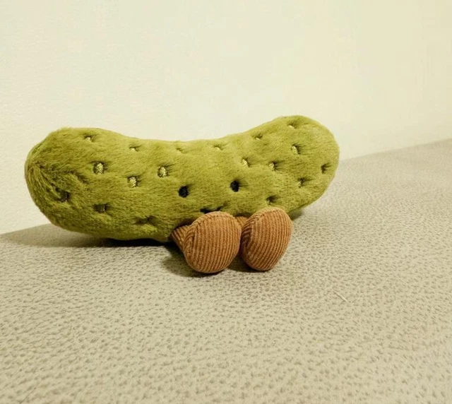 AMUSEABLE GREEN PICKLE Plush Doll Jellycats style Cute Toy Xmas Gift £7 ...