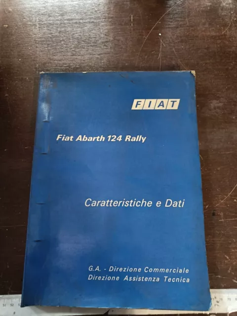 Libro Dati Tecnici Abarth Fiat 124 Abarth Rally Caratteristiche E Dati