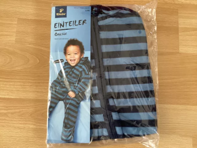 Neu Tchibo Baby Fleece Overall mit Kapuze Einteiler 62/68 Wagen Anzug Frühling