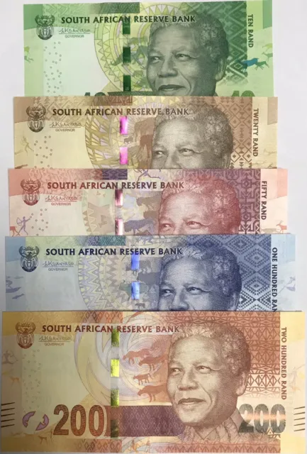 South Africa Set 5 PCS 10 20 50 100 200 2016 P 138 139 140 141 P 142 UNC