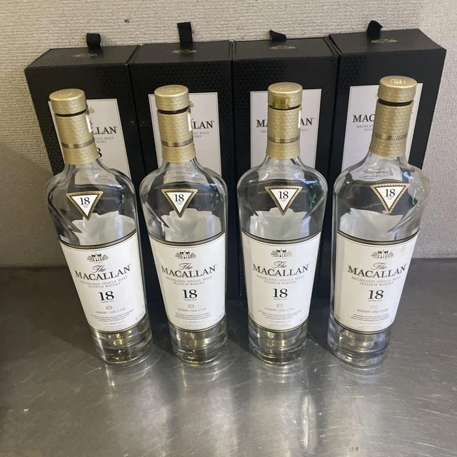 MACALLAN マッカラン 18年 700ml 空瓶 4本 空箱4個 MACALLAN マッカラン 18年 700ml 空瓶 4本 空箱4個 $299.47
