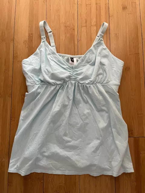 Milk Size XL Pale Blue Nursing Maternity Singlet Top