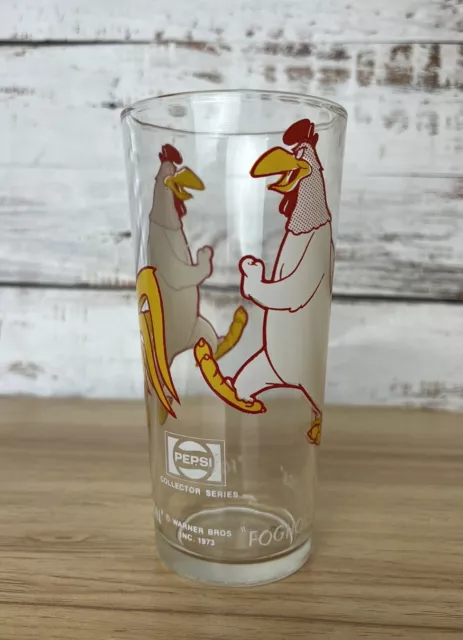 Foghorn Leghorn Looney Tunes Warner Bros PEPSI Collector Glass Cup Vintage 1973 2