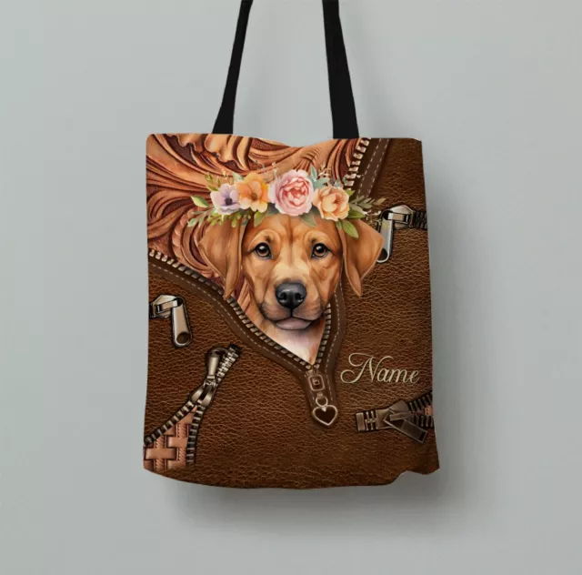 Personalized Rhodesian Ridgeback Dog Tote Bag, Dog Tote Bag, Dog Shoulder Bag 3