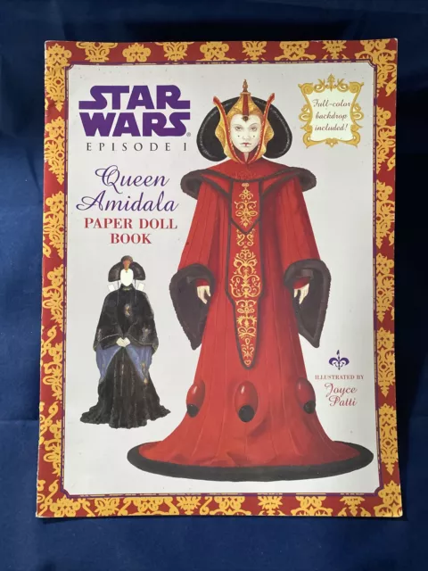 1999 Queen Amidala Star Wars Episode 1 Paper Dolls Book New Condition