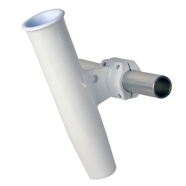 C. E. Smith Aluminum Horizontal Clamp-On Rod Holder 1-5/16" OD White - Powder...