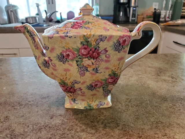 ROYAL WINTON Teapot Grimwades Chintz Welbeck 3.5 Cups Vintage Beautiful 2