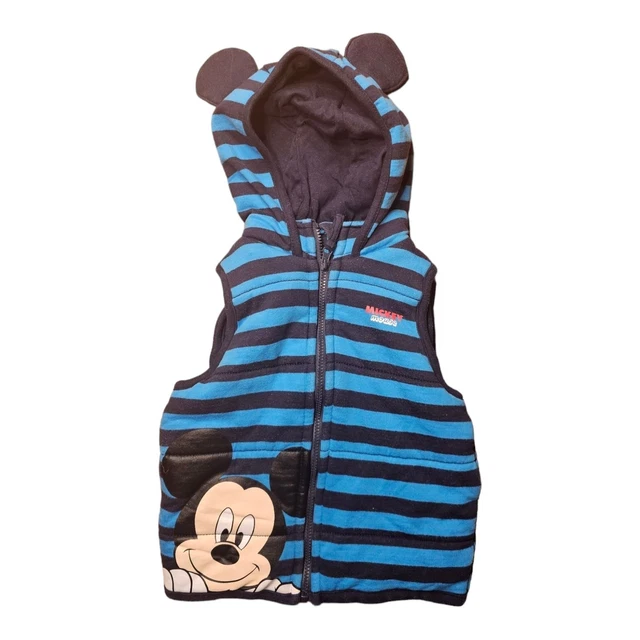Dolce gilet con cappuccio Topolino Disney bambino taglia 80