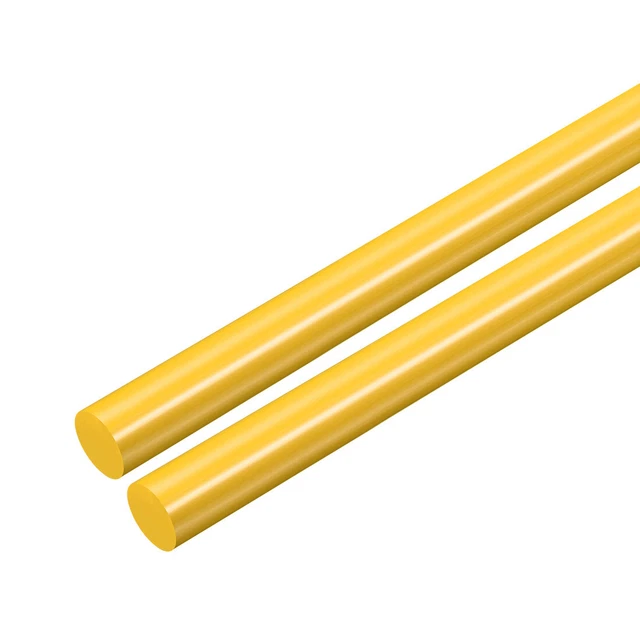 Plastica Asta rotonda POM asta 8mm giallo diam  plastica rotondo barra 2pz