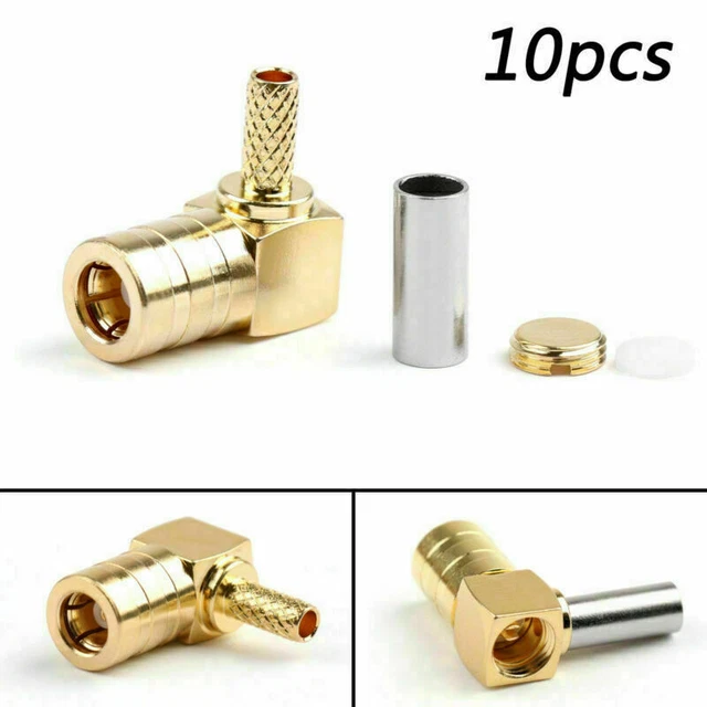 10Pcs SMB Female Jack Right Angle RG316 RG174 Cavo RF Connettore per GPS  Q