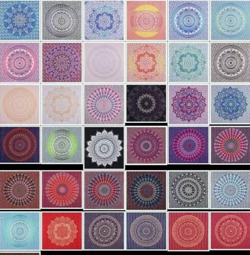 Tapisserie Mandala Indien Tenture Murale Hippie Bohème Double Jeté de Lit Décor