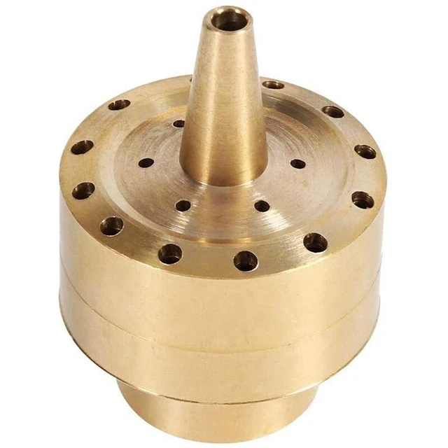 MroMax Ugello fontana in ottone G1/2 filettatura femmina regolabile getto acqua stagno spruzzatore testa 1 pz