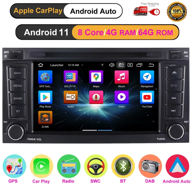 FOR VW T5 Multivan GPS SAT NAVI Android Car Stereo Radio Carplay DVD ...