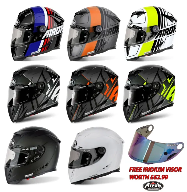Airoh Gp500 Full Face Motorcycle Helmet Race Helmet Acu Gold With Iridium Visor