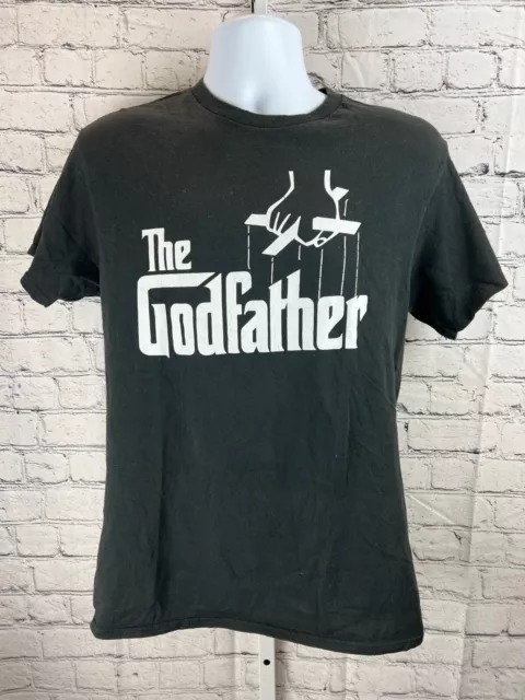 Delta T-Shirt Men's Size M Black Godfather Print Cotton Short Sleeves Crew Neck
