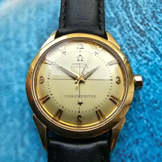 Vintage Omega Constellation Chronometre Bumper Gold And Steel Men's Watch