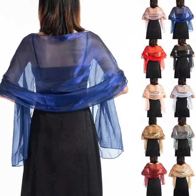 Foulards enveloppants organza purs pour femmes vêtements de soirée et occasion