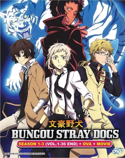 DVD Anime Bungou Stray Dogs Season 1-3 (1-36 End) +OVA + Movie English Dubbed