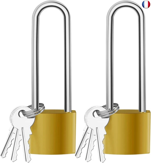 BURG-WÄCHTER Lot De 2 Cadenas Yacht 460 Ni 40 - 40 Mm, Anse 6,5 Mm Inox, Anti-Corrosion Marine, 4 Clés