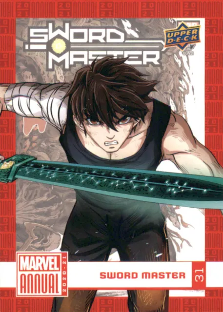 2020-21 Marvel Annual Trading Cards #31 Sword Master