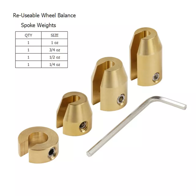 Reusable Motorcycle Brass Wheel Spoke Balance Weights For BMW Harley Davidson