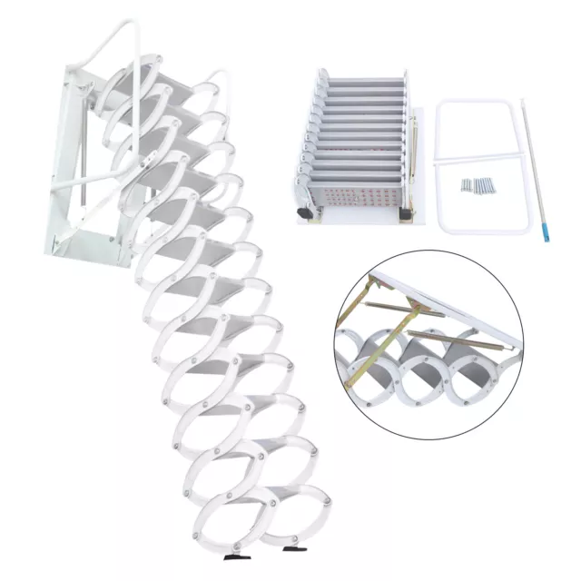Wall Mounted Folding Ladder Loft Stairs Attic 🔥 for Folding Ladder Al-Mg alloy