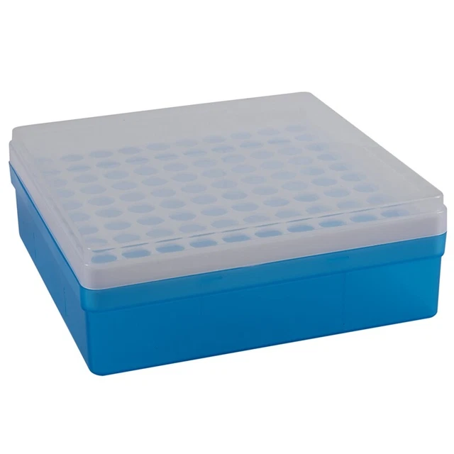 Plastic Square 100 Positions Laboratory 1.5ml Centrifuge Tube Case Box N1Q4Q4