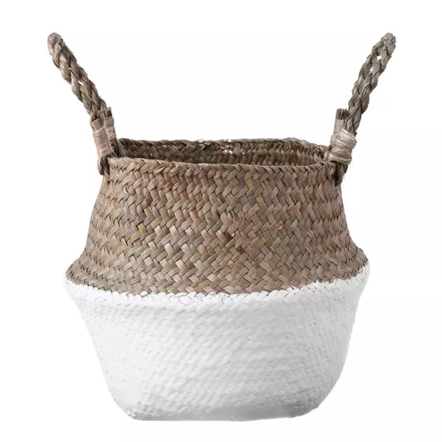 fr Jonc de mer tricot panier de rangement pliable accrochant le panier à linge j