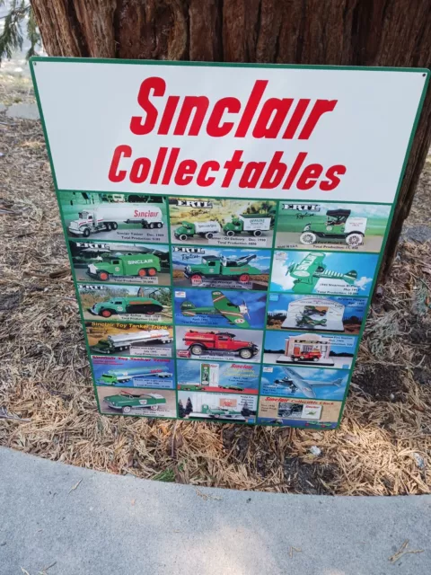 Vintage Sinclair Collectables Oil Gas Toy Promo Metal Sign 17 x 23"