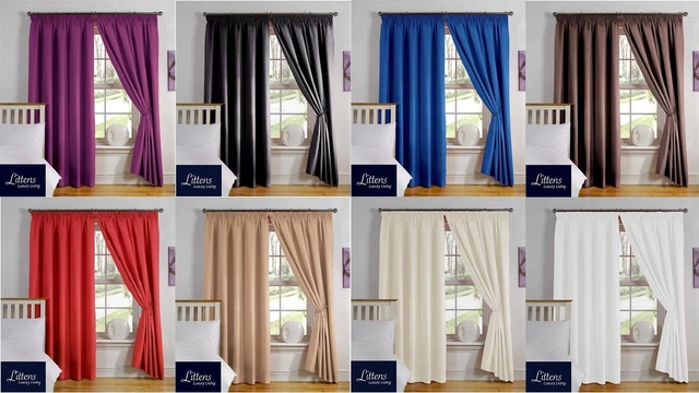 JIUZHEN Tende Oscuranti Termiche Con Fermatenda Incluso – 2 Pannelli 106x160 Cm – Occhielli – Isolamento E Antirumore