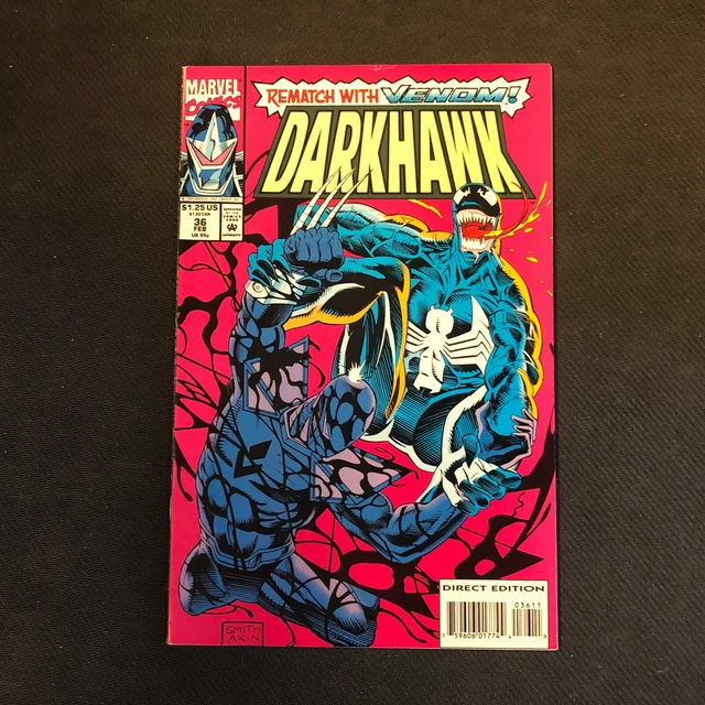 MARVEL Darkhawk #36 VF 8.0 REMATCH WITH VENOM NICE COPY