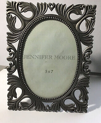 Picture Frame By Jennifer Moore. Pewter Heavy Metal 5 X 7.  Vintage