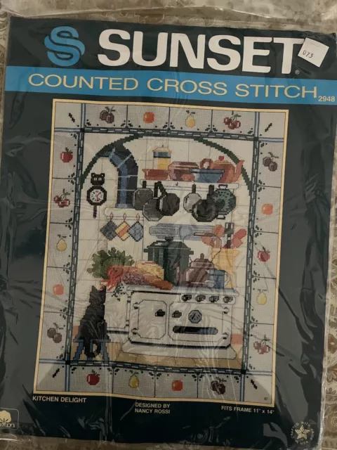 Sunset Counted Cross Stitch Kitchen Delight 2948 11" X 14" New in Package