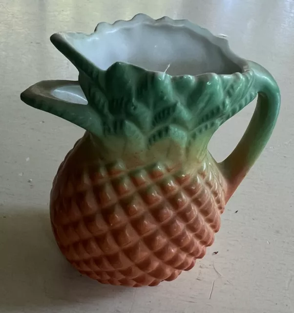 VIntage Hawaii PINEAPPLE PITCHER/  CREAMER 4” Tall No Chips Marked 3989 Germany