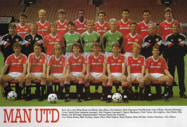Man Utd Football Team Photo>1988-89 Season
