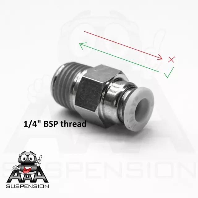 Air Fitting - One Way Check Valve - 6mm Hose flow to 1/4" BSP Male thread
